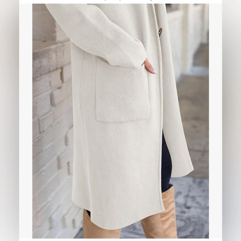 NWT Anrabess Winter White Cardigan Coat Size S Small - Picture 4 of 12